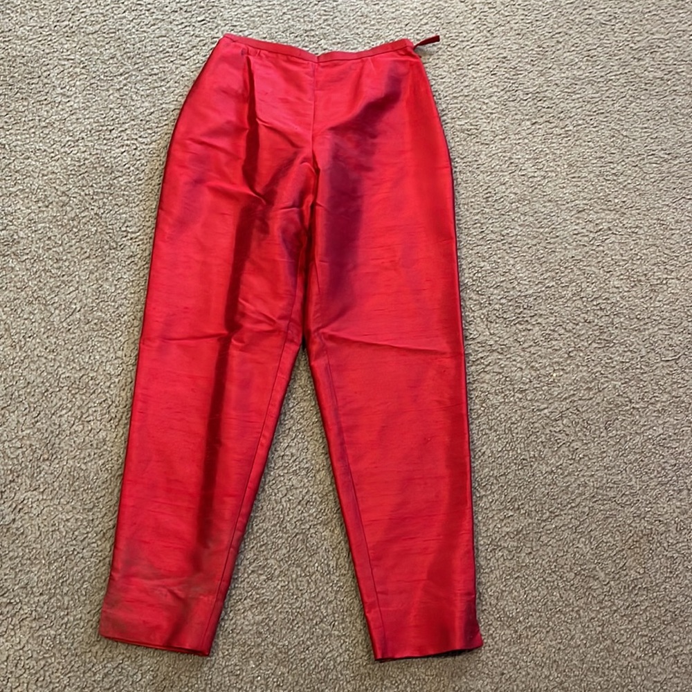 Valerie Stevens Red Silk Pants!
